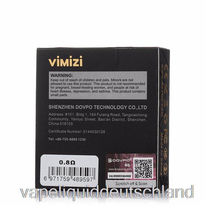 Dovpo Vimizi Ersatz-Pods 0,8 Ohm Pods Vape Liquid